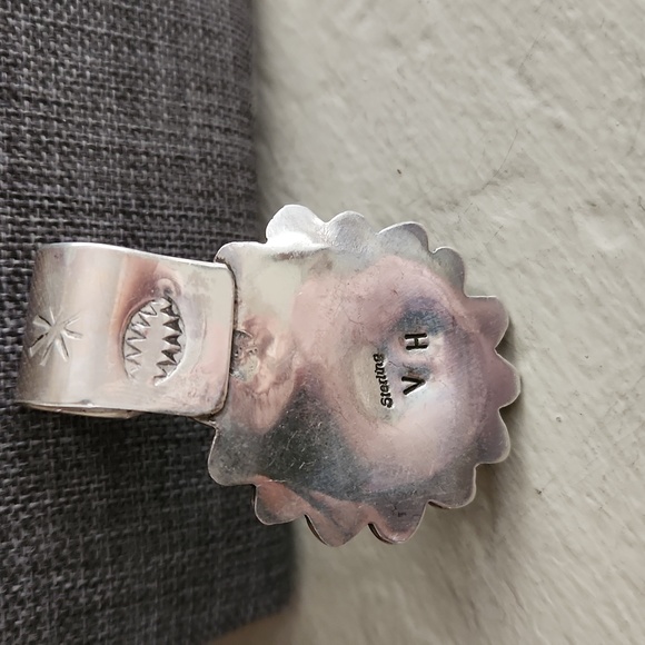 Stunning NWOT Native American Navajo Turquoise & Sterling Large Pendant 🩵🤎 - Picture 6 of 11